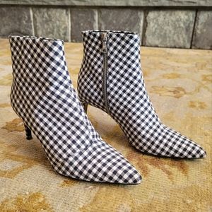Rag & Bone Beha Gingham Pointy Toe Booties Size 39.5